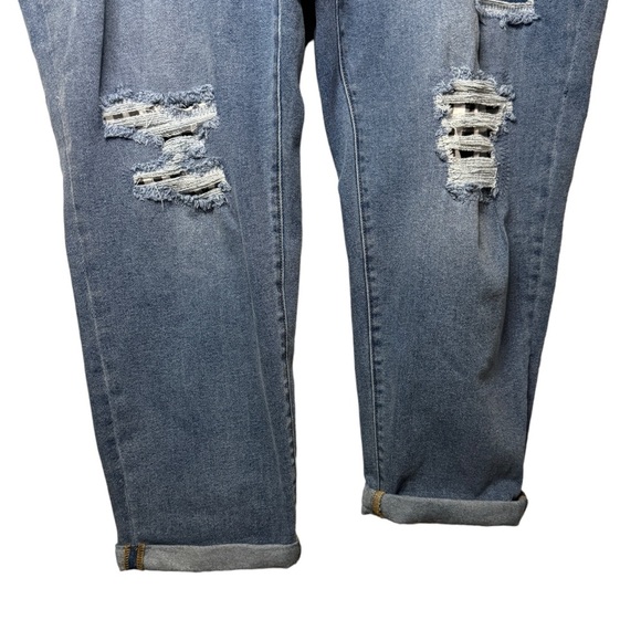 NEW Lane Bryant Signature Fit Mid Rise Boyfriend distressed crop jeans Womens 22 - Picture 3 of 11
